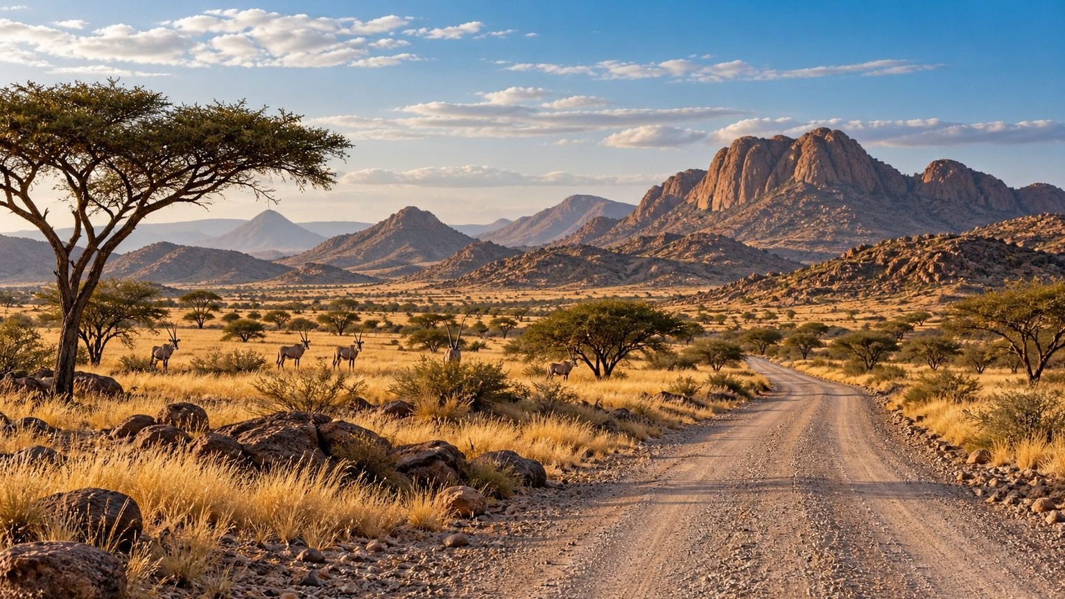 Outjo in solitaria: porte del Damaraland e natura della Namibia