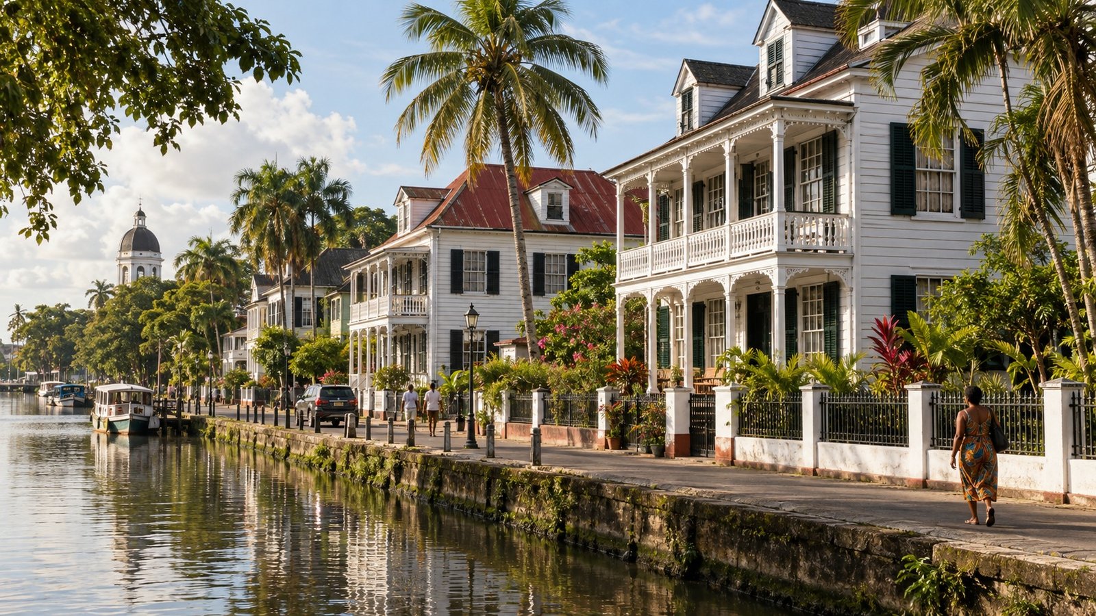 Architettura in legno nel centro storico di Paramaribo