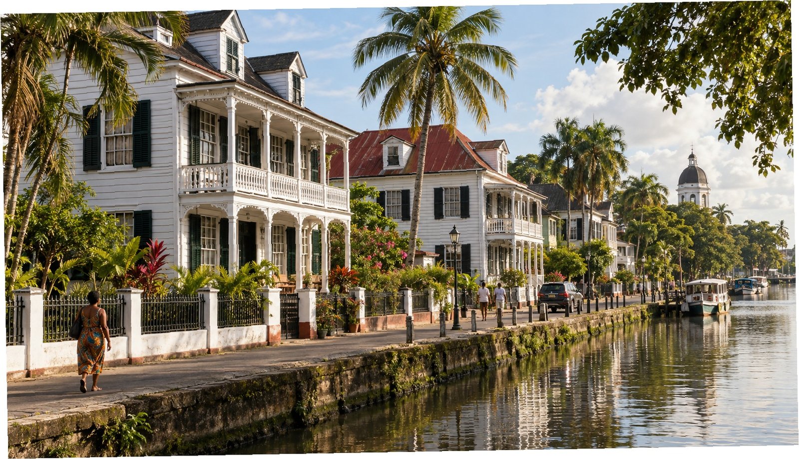 Architettura in legno nel centro storico di Paramaribo