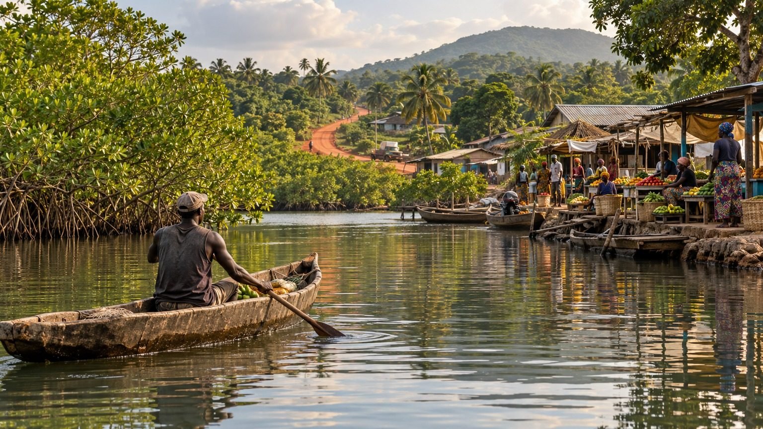 Port Loko in solitaria: fiumi, mercati e nord-ovest della Sierra Leone