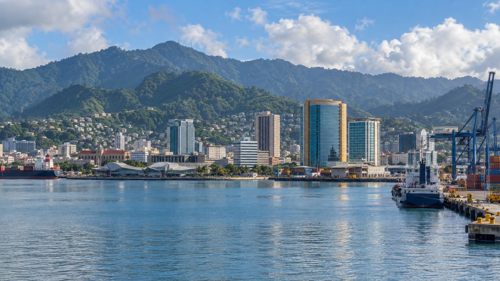 Port of Spain e le montagne Northern Range