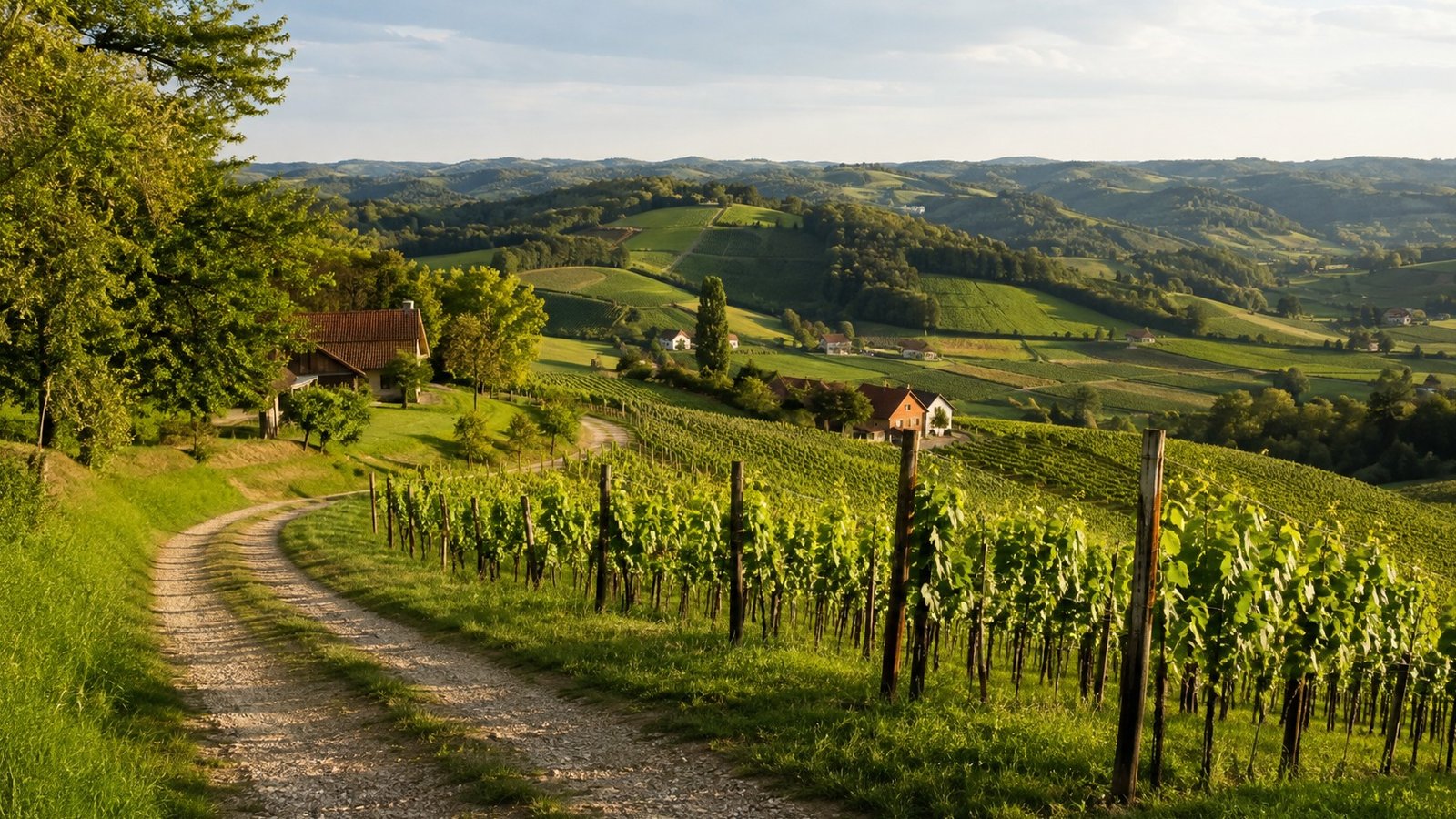 Vigneti e paesaggio della valle dell’Orljava vicino a Požega