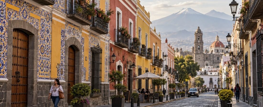 Puebla in solitaria: azulejos, vulcani e cucina poblana