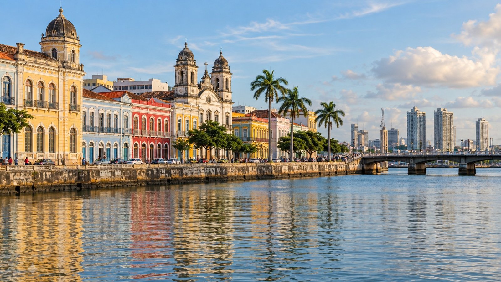 Recife Antigo tra edifici colorati e ponti