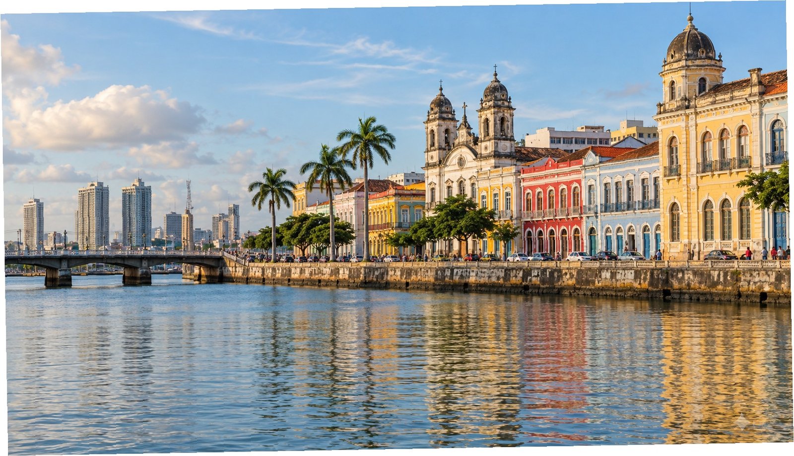 Recife Antigo tra edifici colorati e ponti