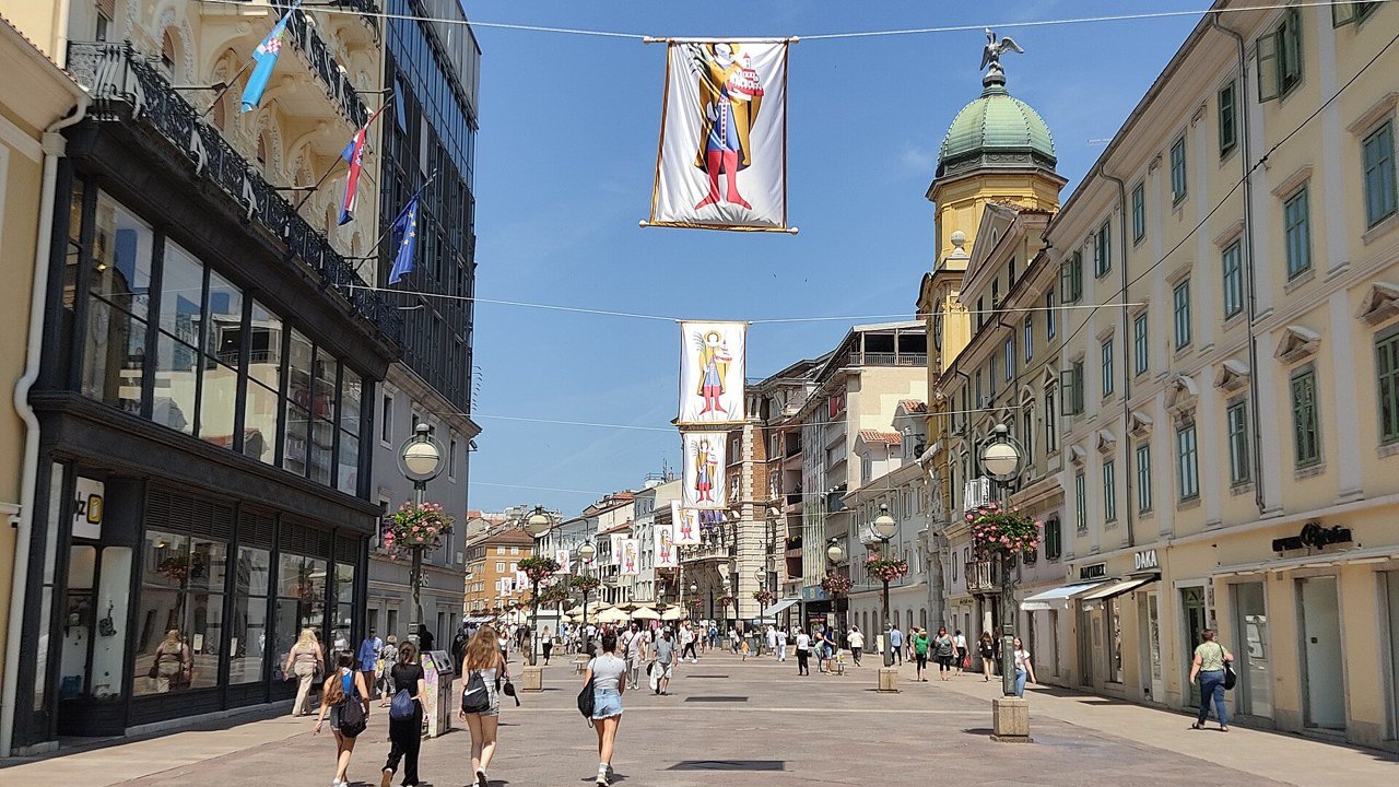 Il Korzo nel centro di Rijeka