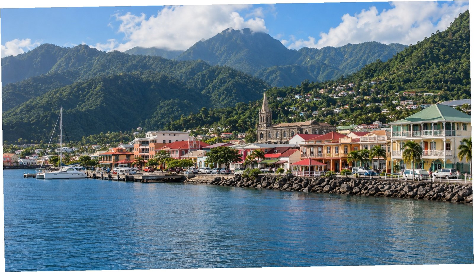 Roseau e le montagne vulcaniche di Dominica