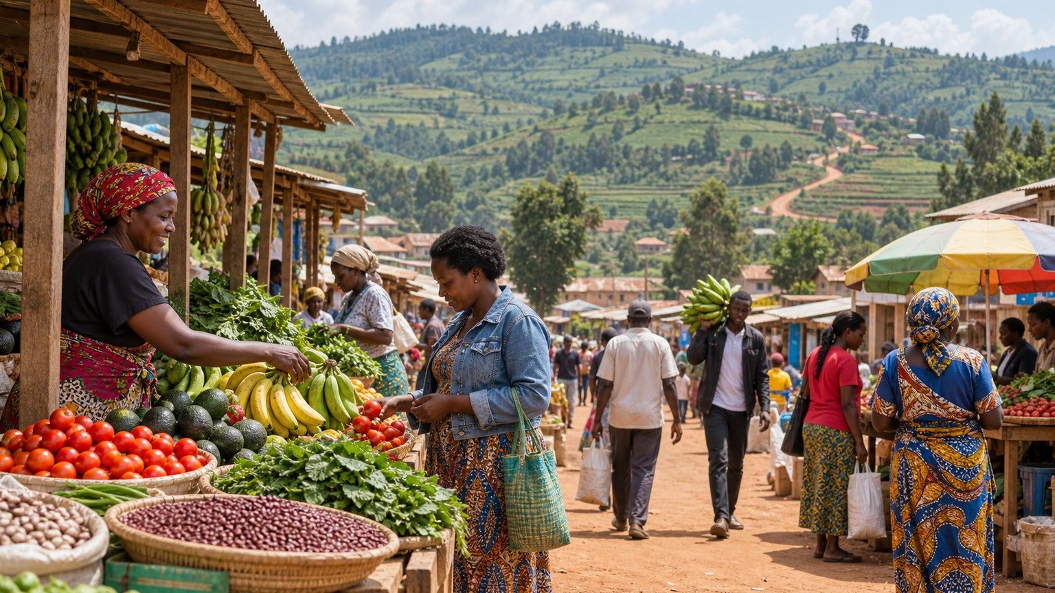 Rwamagana in solitaria: mercati, colline e Ruanda orientale — veduta 1