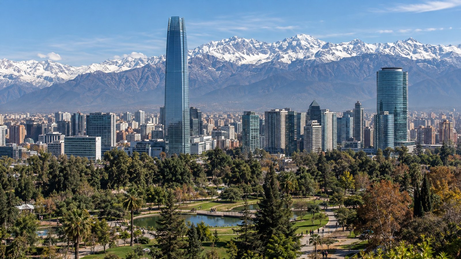 Santiago con le Ande sullo sfondo