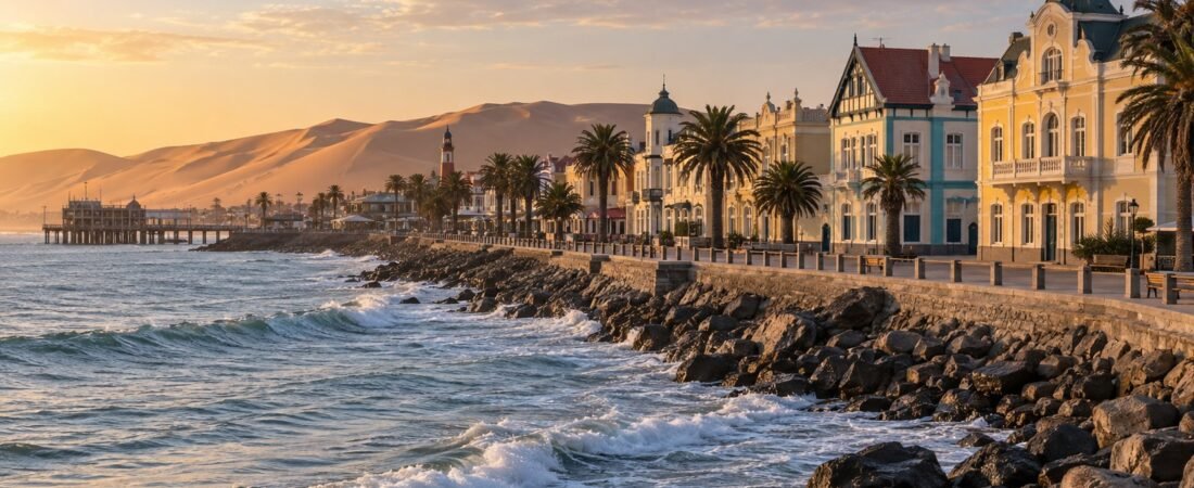 Swakopmund in solitaria: oceano, deserto e architettura namibiana
