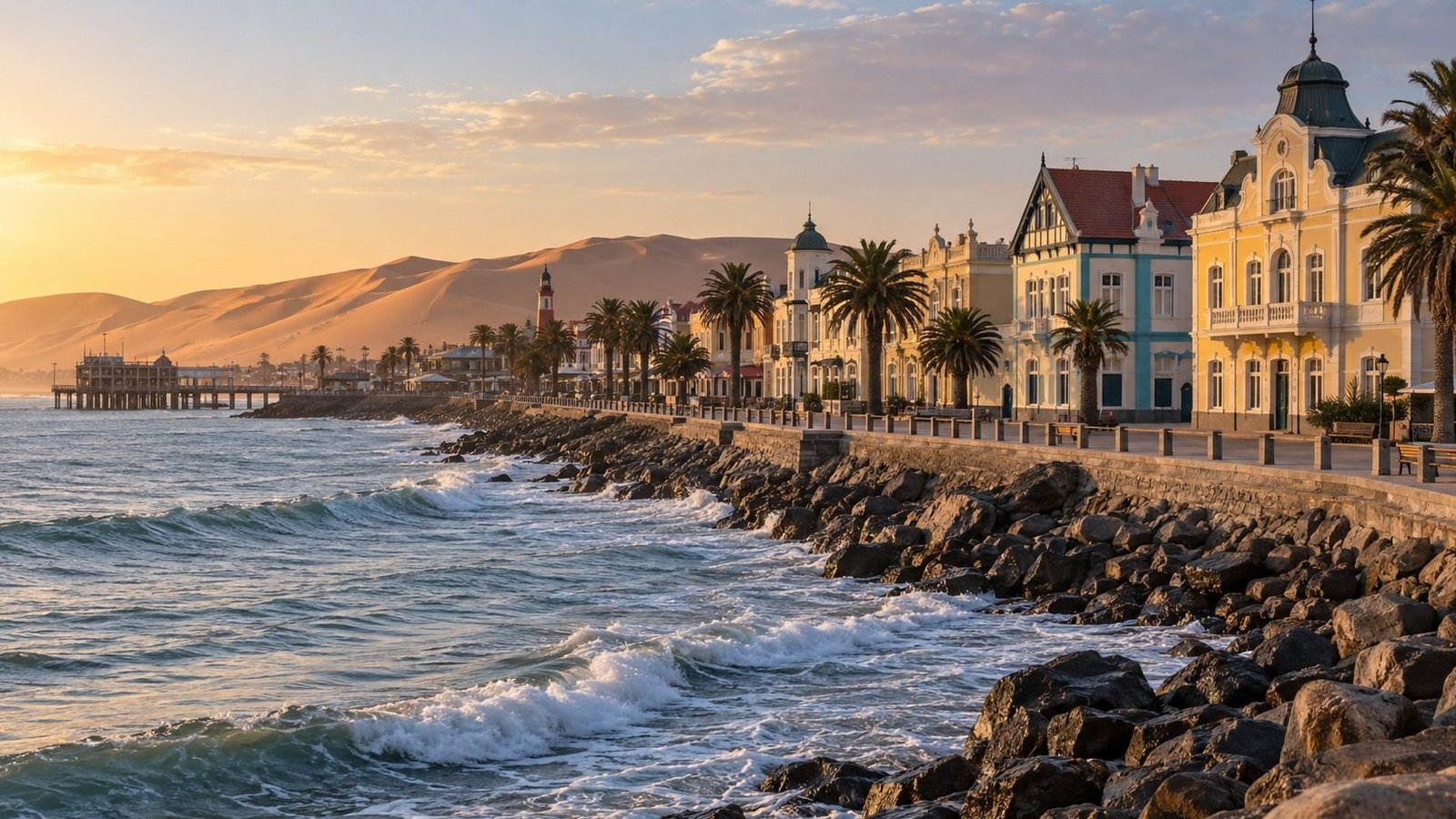 Swakopmund in solitaria: oceano, deserto e architettura namibiana