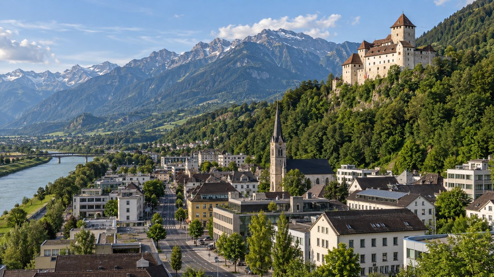 Vaduz e le Alpi del Liechtenstein
