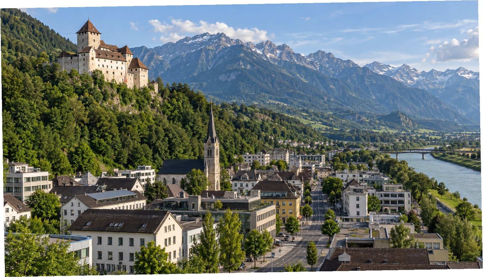 Vaduz e le Alpi del Liechtenstein
