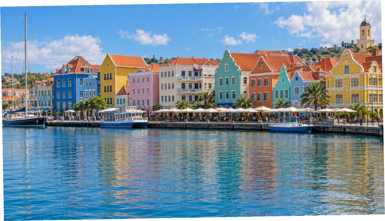 Waterfront colorato di Willemstad, Curaçao