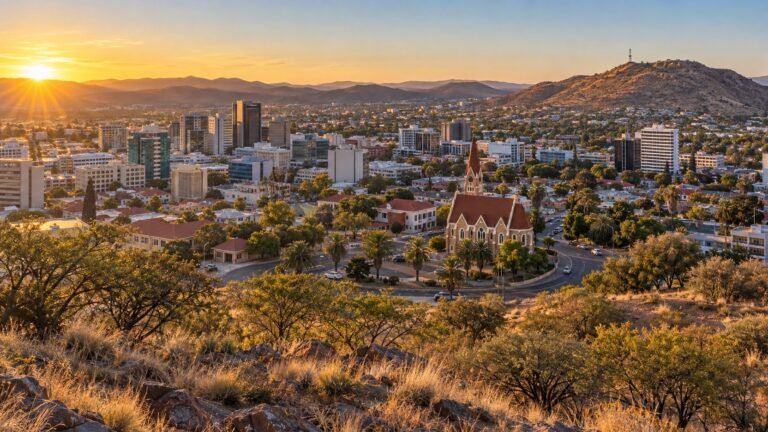 Windhoek in solitaria: colline, storia e porta della Namibia