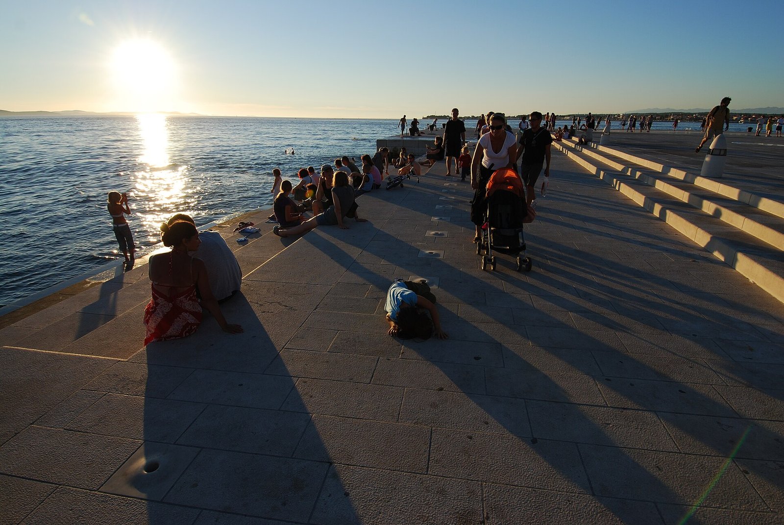 Tramonto sul lungomare di Zadar